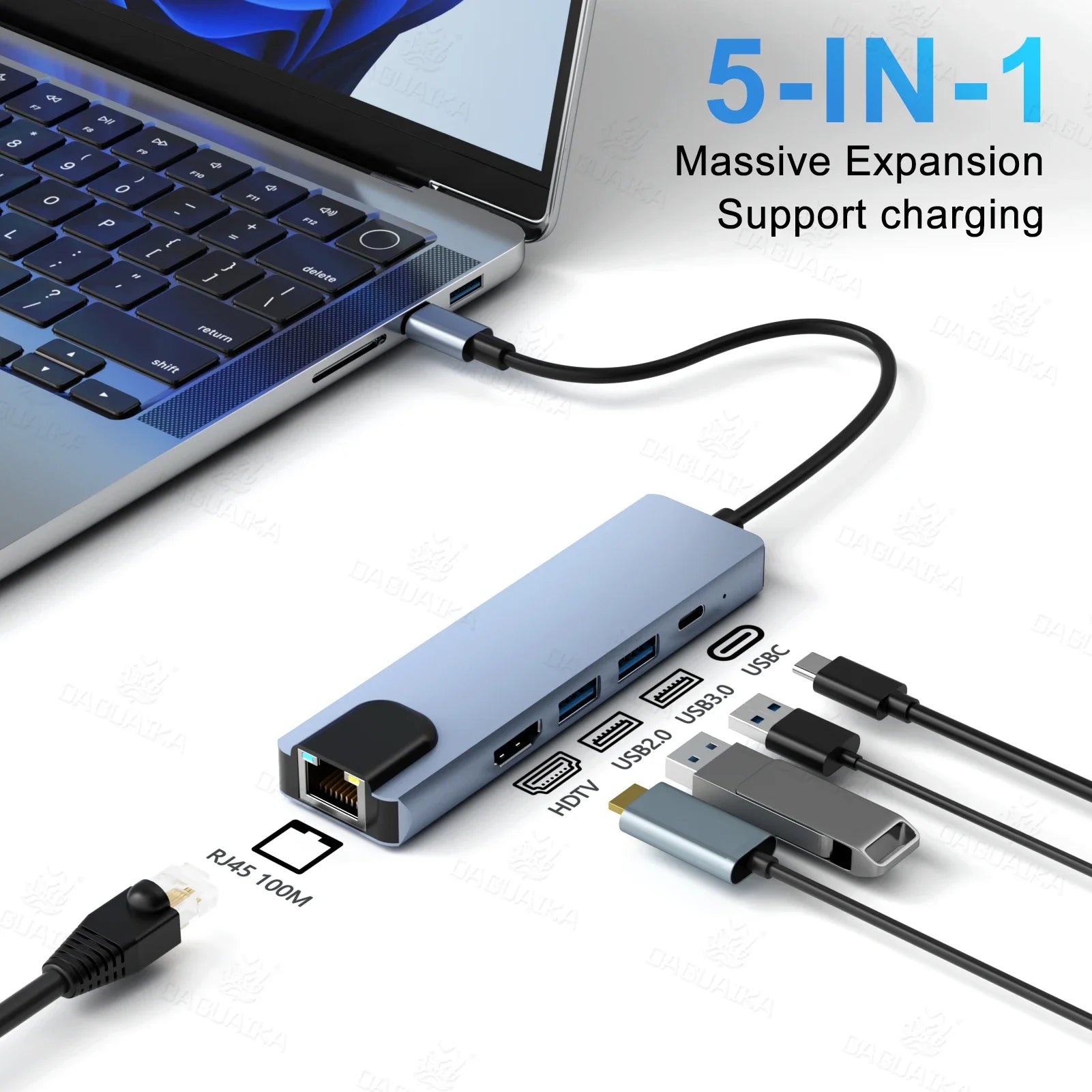 Hub USB-C Multifonction 11-en-1 – Adaptateur 4K HDMI, Ethernet & Charge Rapide PD