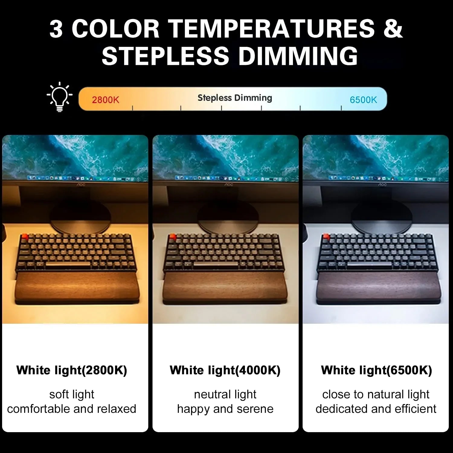 Barre Lumineuse Écran LED – Éclairage RGB, Intensité Variable & Anti-Fatigue