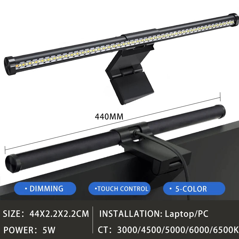 Barre Lumineuse Écran LED – Éclairage RGB, Intensité Variable & Anti-Fatigue
