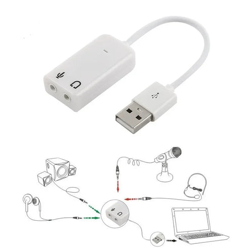 Carte Son USB Externe 7.1 – Adaptateur Audio Jack 3.5mm (Micro & Casque)