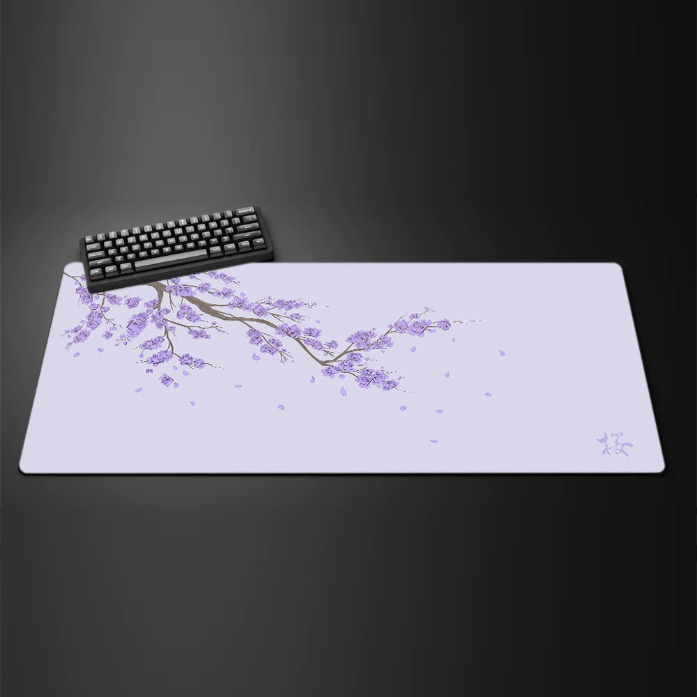 Tapis de Souris Sakura Black & Purple Edition – Grand Format XXL & Design Kawaii