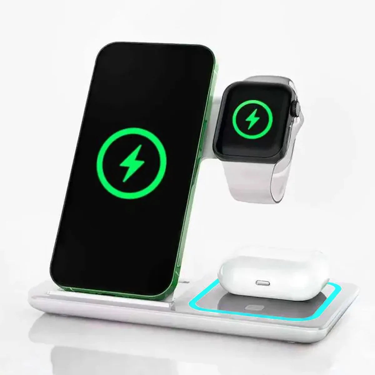 Chargeur de Voyage 3-en-1 Pliable – Station Rapide pour iPhone, Apple Watch & AirPods