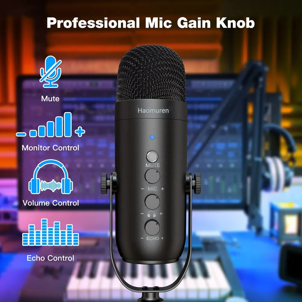 Kit Microphone Podcast Professionnel – Pack Complet avec Bras Articulé