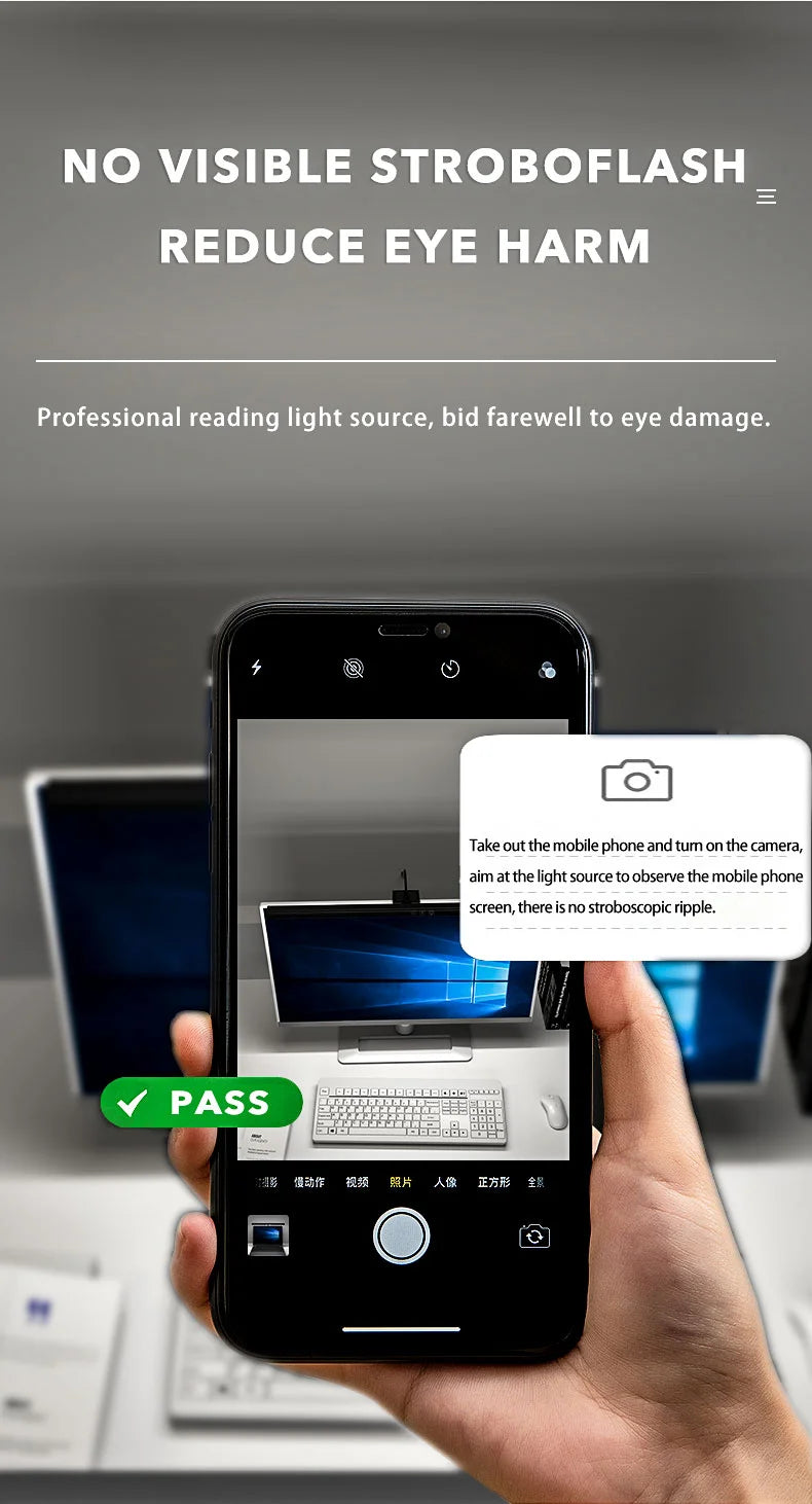 Barre Lumineuse Écran LED – Éclairage RGB, Intensité Variable & Anti-Fatigue