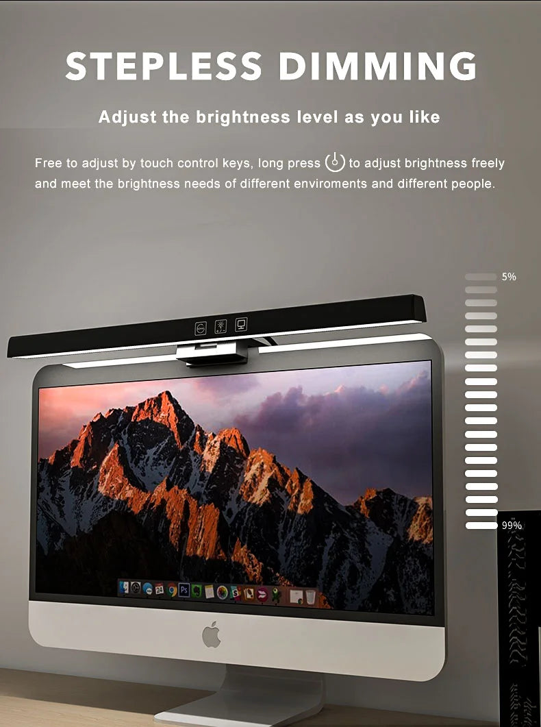 Barre Lumineuse Écran LED – Éclairage RGB, Intensité Variable & Anti-Fatigue