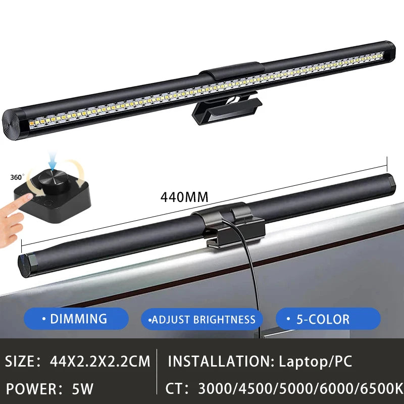 Barre Lumineuse Écran LED – Éclairage RGB, Intensité Variable & Anti-Fatigue