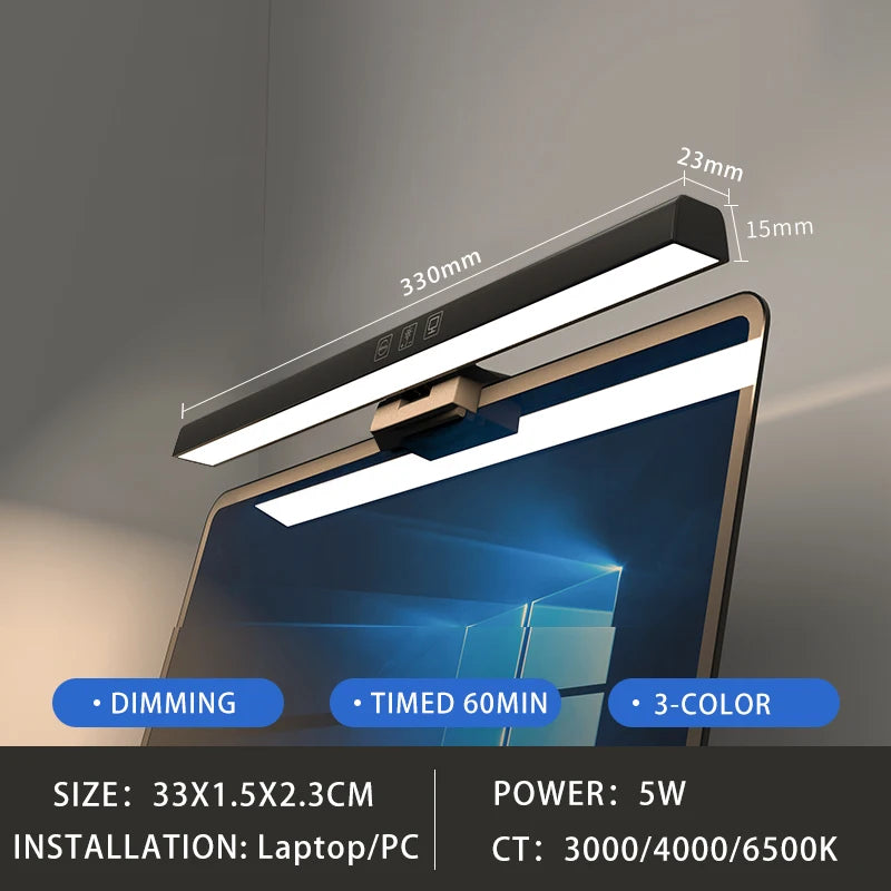 Barre Lumineuse Écran LED – Éclairage RGB, Intensité Variable & Anti-Fatigue